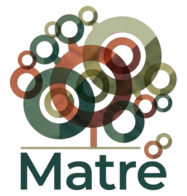 Árvore do Cuidado - Matré Portugal Logo do Matré Portugal - Uma árvore frondosa feita de elos diversos entrelaçados, e que se transformam quando se cruzam.